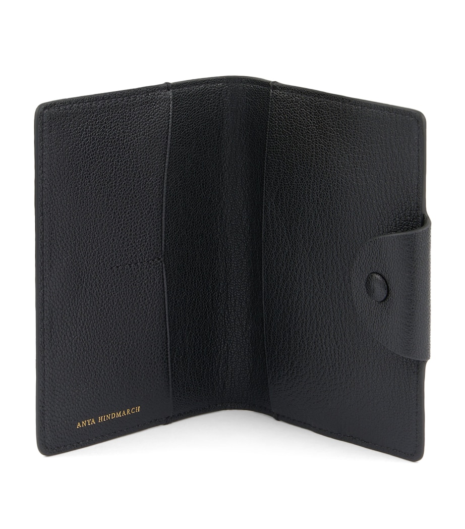 Leather Eyes Passport Cover BLACK Image 4