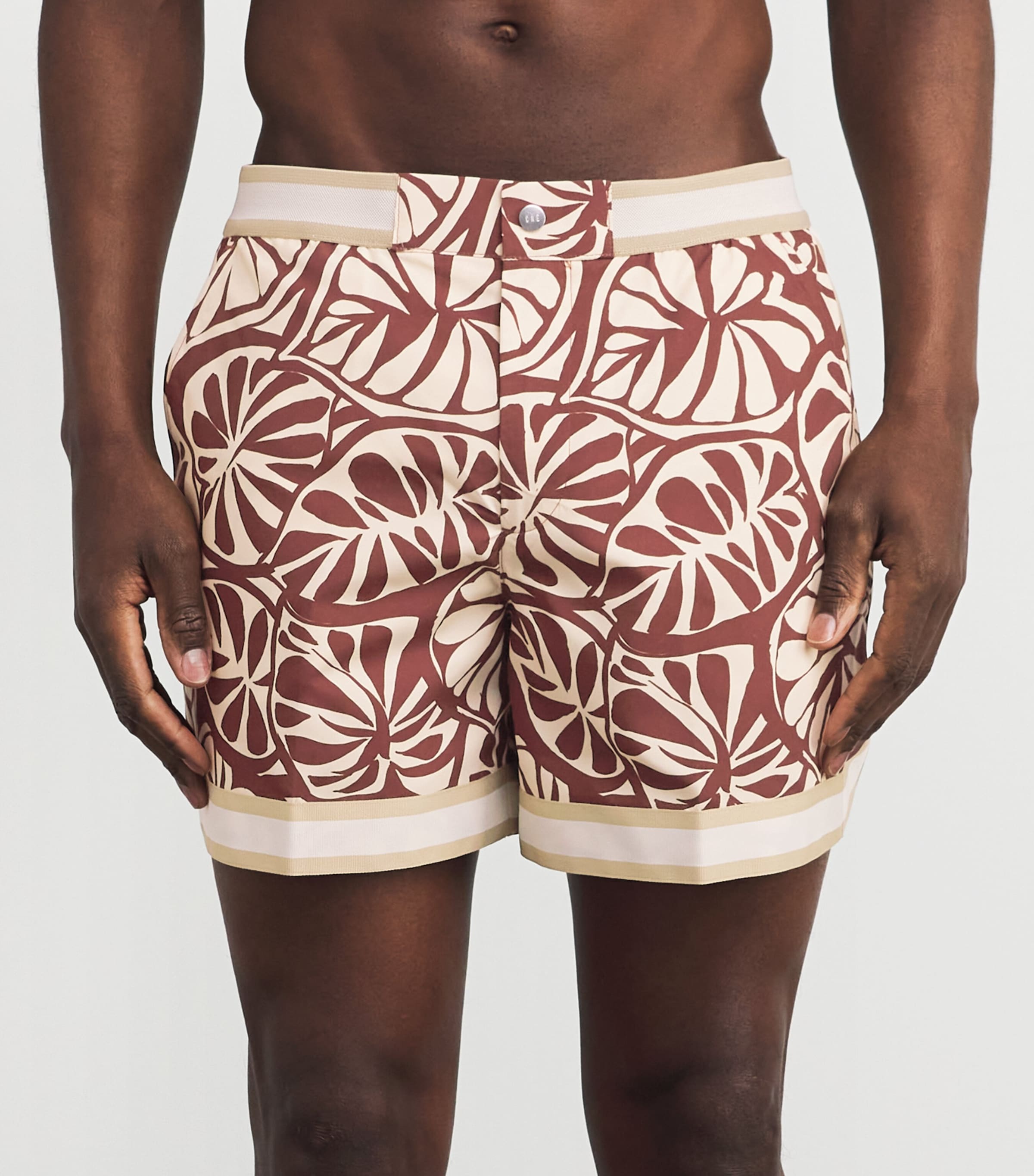 CHÉ Mens Baller Swim Shorts Chocolate Brown Image 3