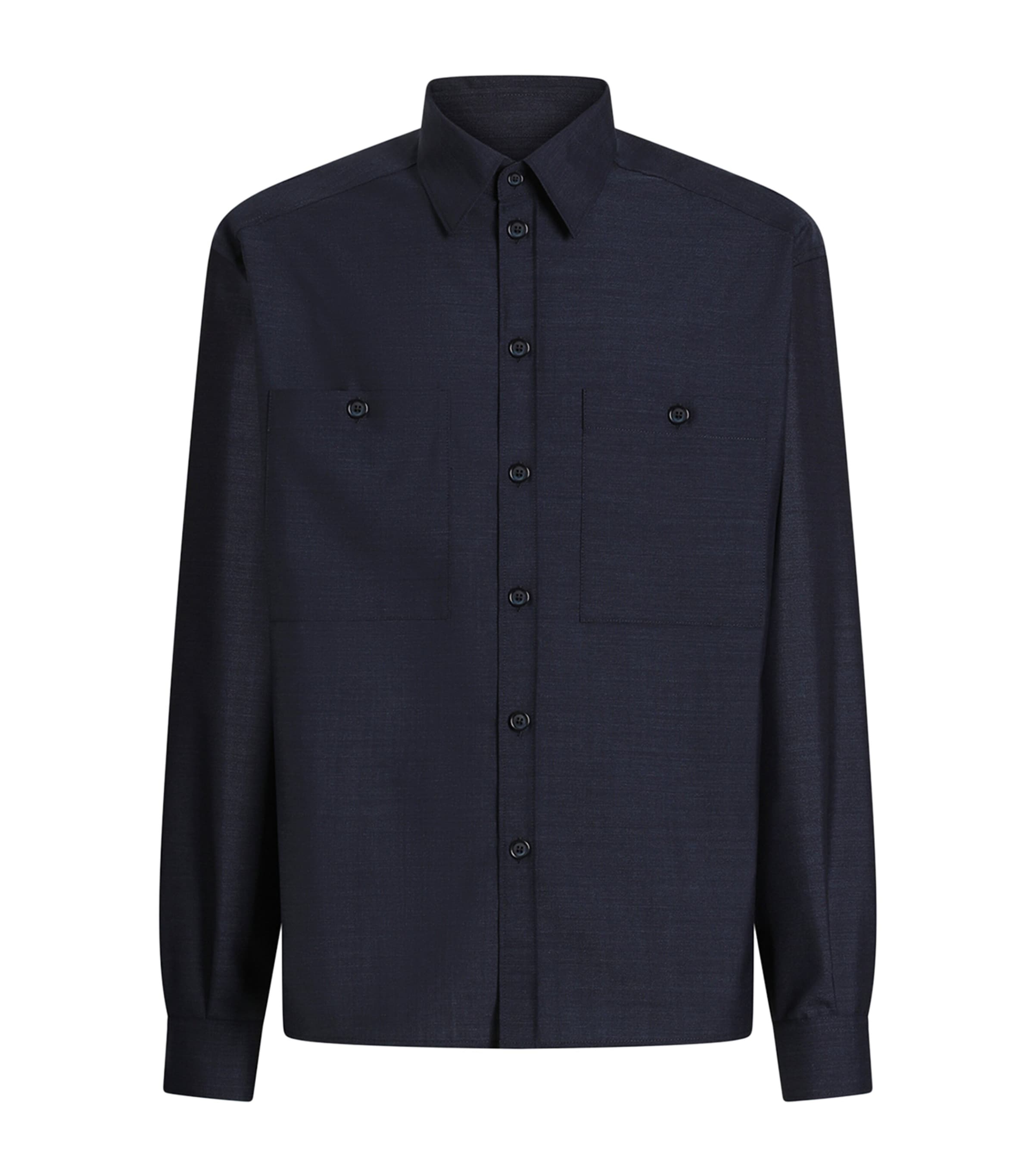 Dolce&Gabbana Mens Virgin Wool Shirt Light Blue B Image 1