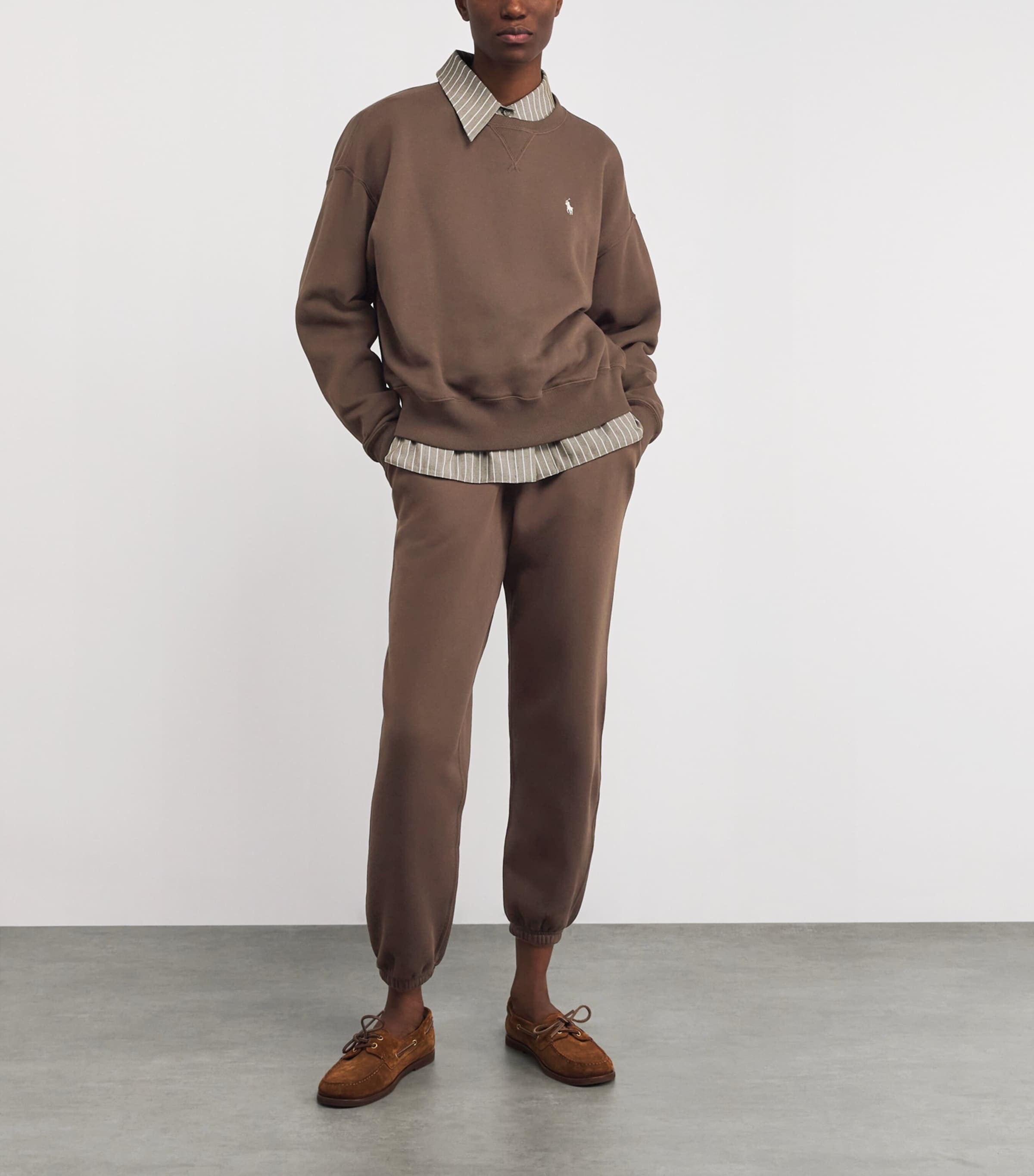 Cotton-Blend Cuffed Sweatpants YORK BROWN Image 2
