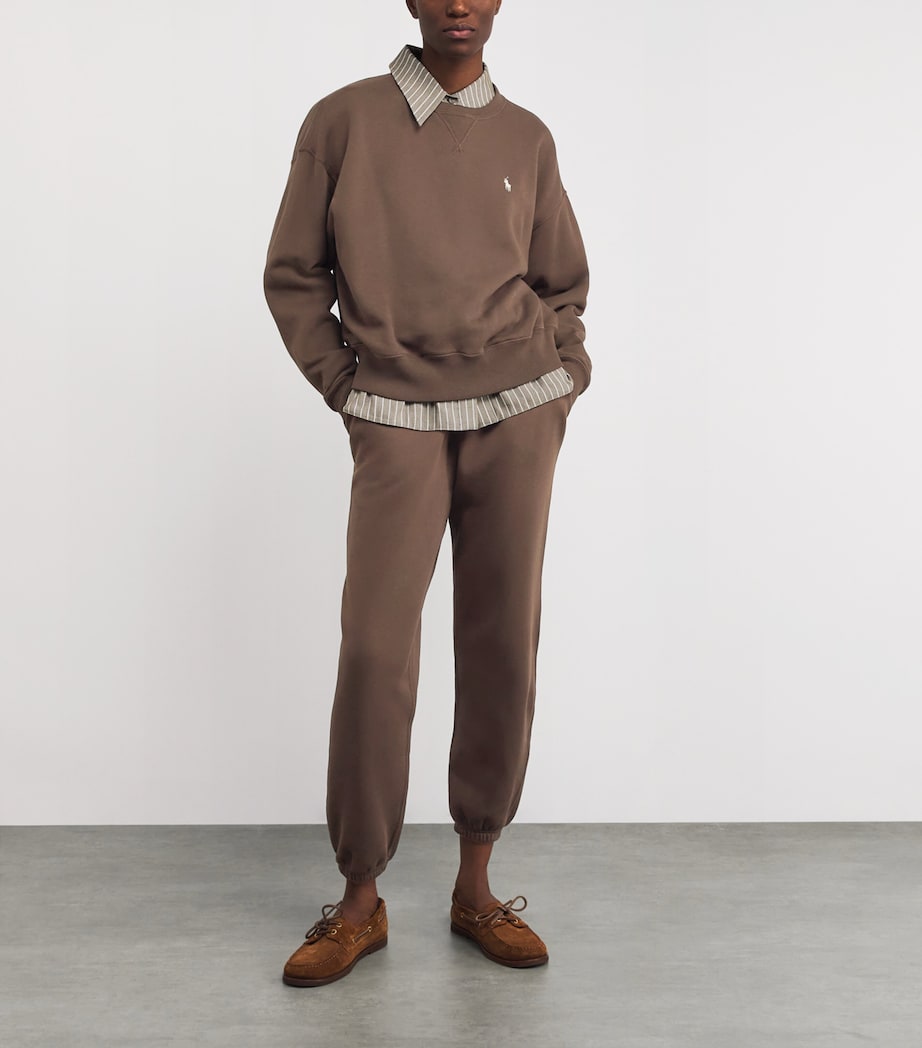 Cotton-Blend Cuffed Sweatpants YORK BROWN Image 2