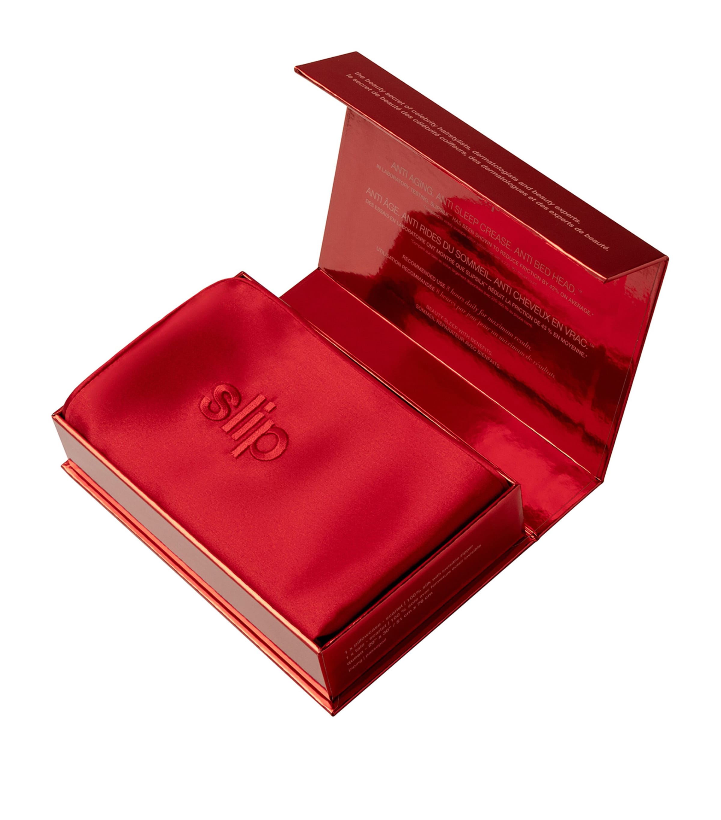 Pure Silk Queen Pillowcase SCARLET Image 4