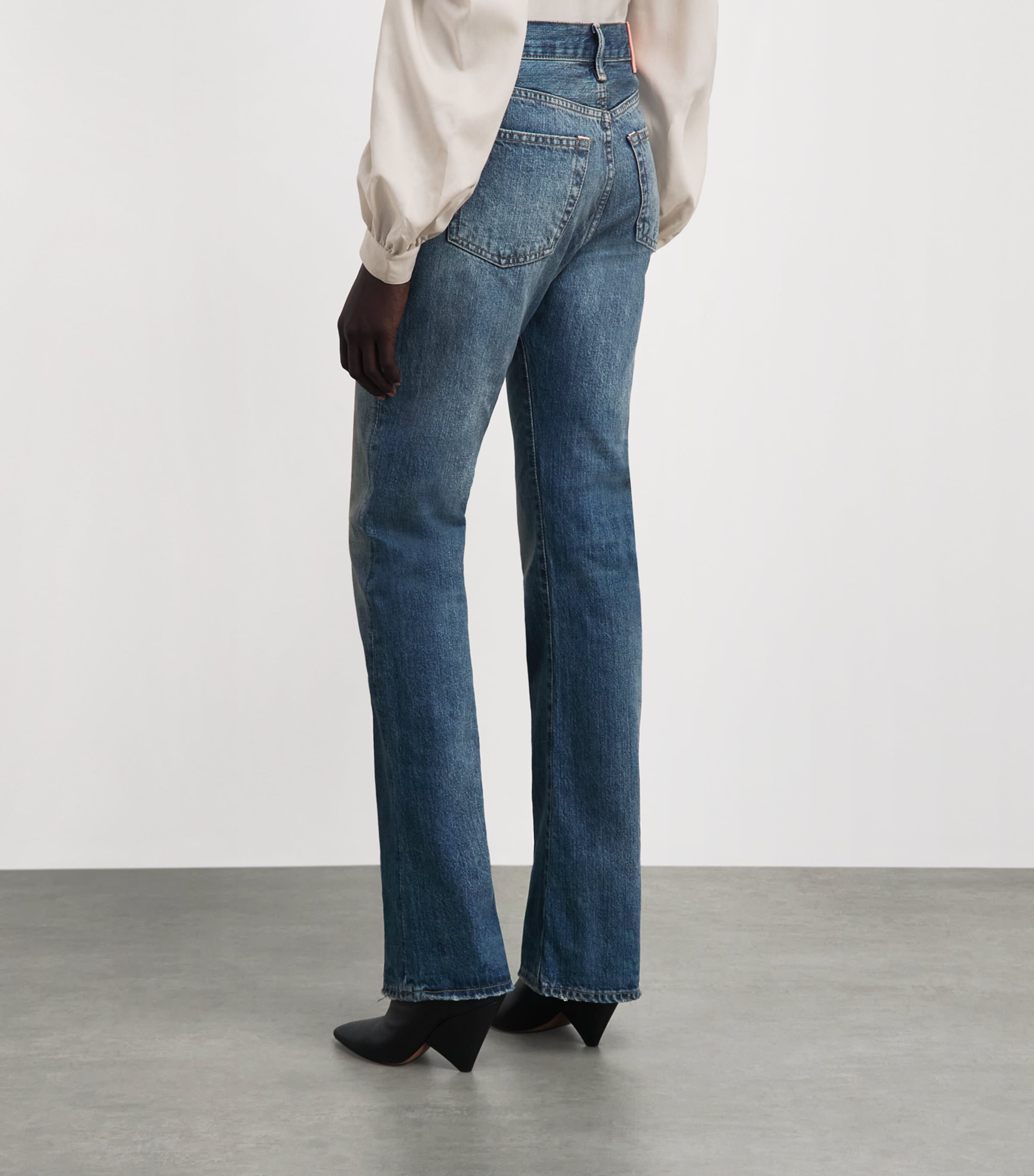 Acne Studios Womens Mid-Rise Straight Jeans Blue Image 5