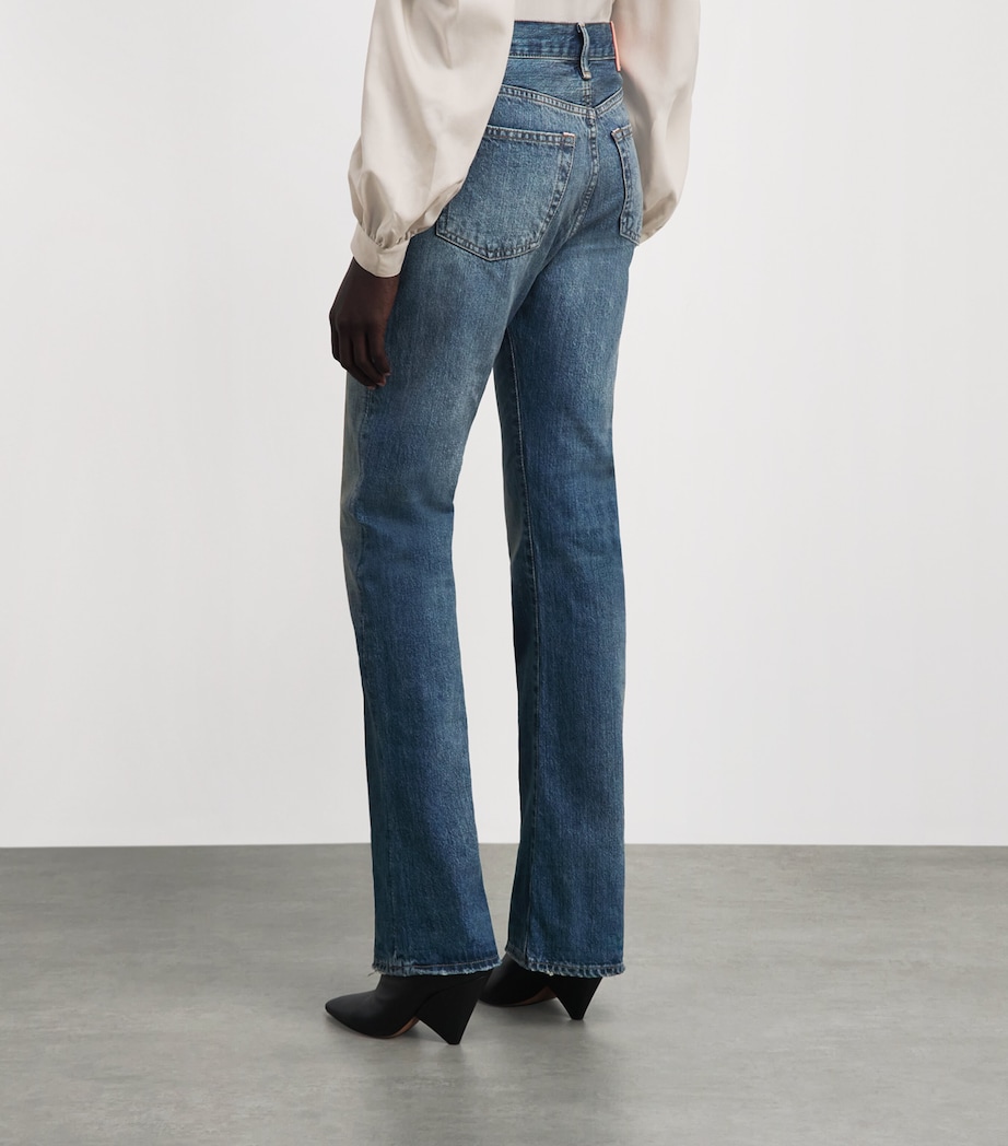 Acne Studios Womens Mid-Rise Straight Jeans Blue Image 5