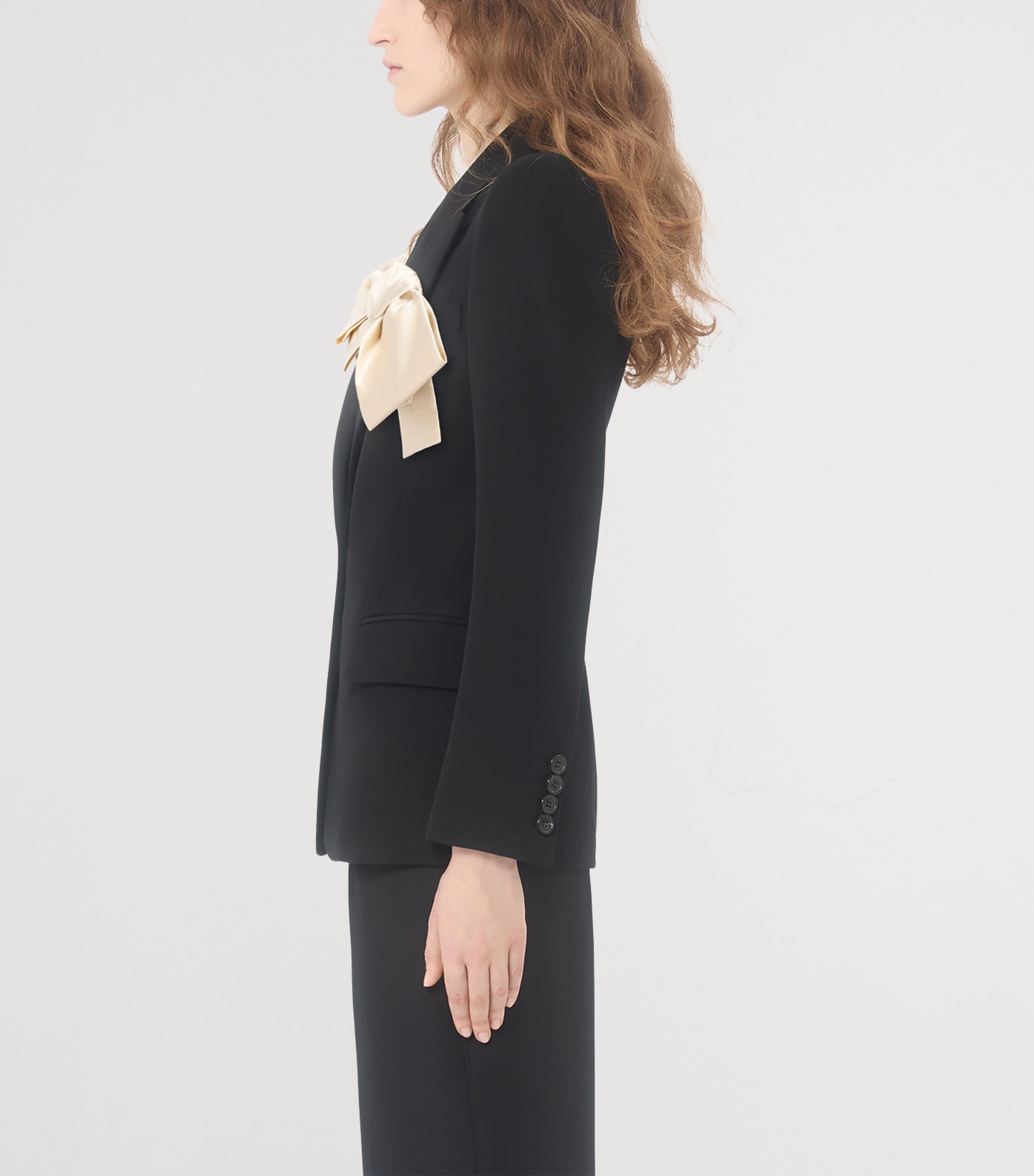 Virgin Wool-Silk Blazer 0NA Image 3