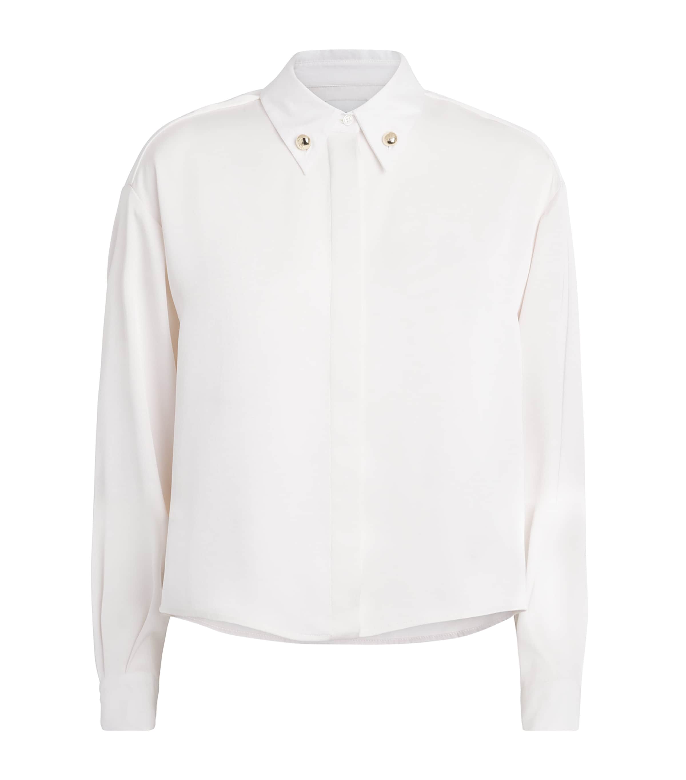 Claudie Pierlot Womens Accent Collar Shirt Dual Color Image 1