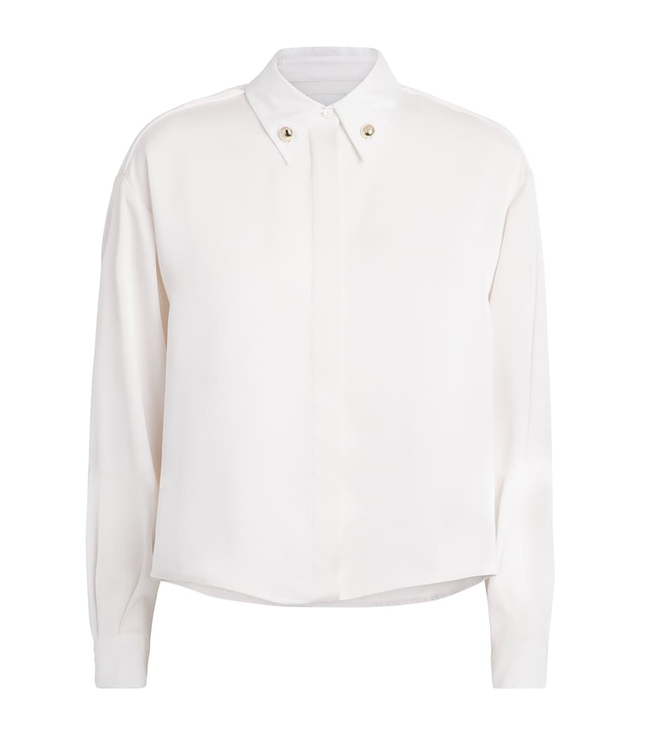 Claudie Pierlot Womens Accent Collar Shirt Dual Color Image 1
