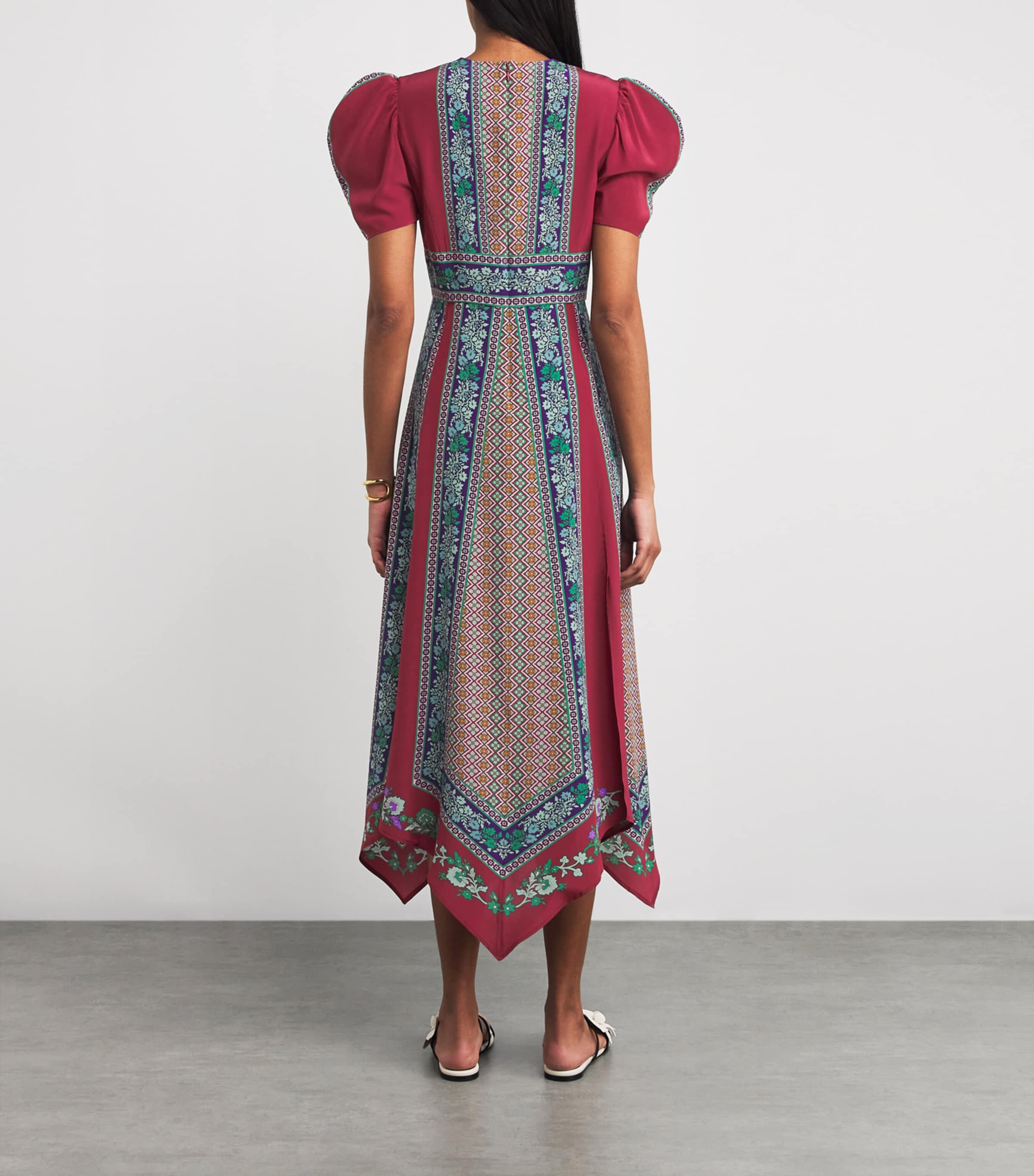 Silk Printed Maxi Dress RE01REGALIA PLACEE Image 3