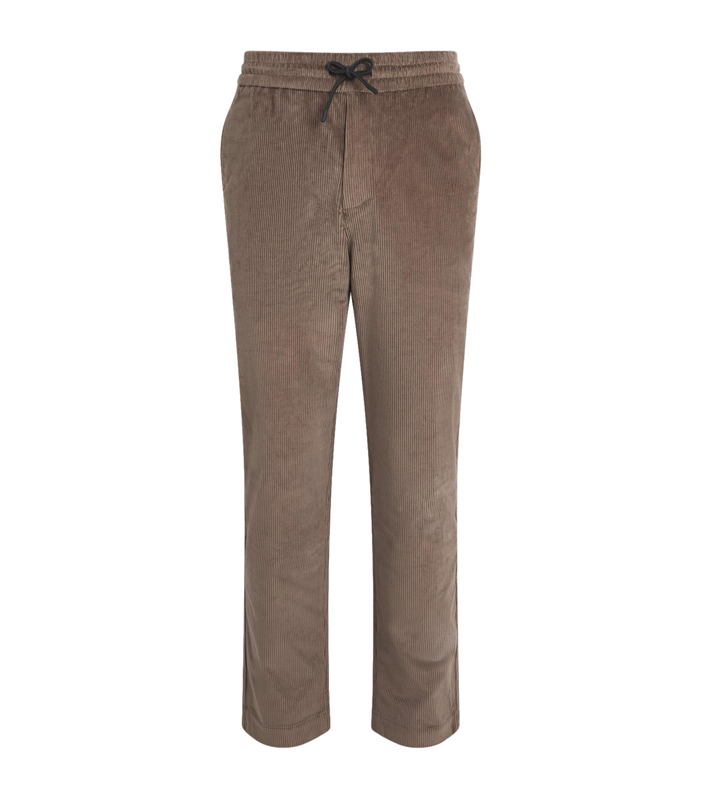 Sease Cotton-blend Corduroy Drawstring Trousers In Gray