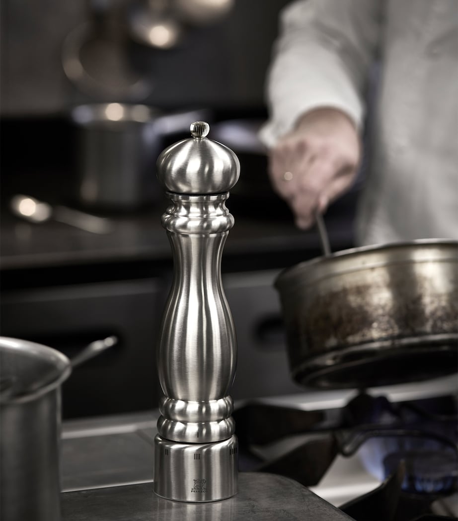 Peugeot Stainless Steel Paris Chef Salt Mill (22cm) Stainless Steel Image 6