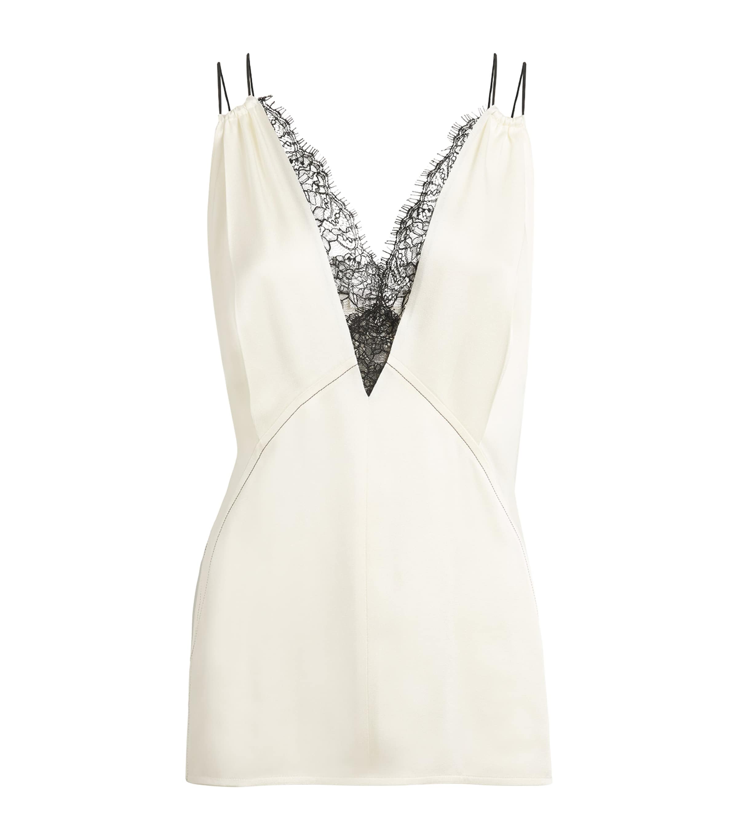 VICTORIA BECKHAM LACE-TRIM CAMI TOP