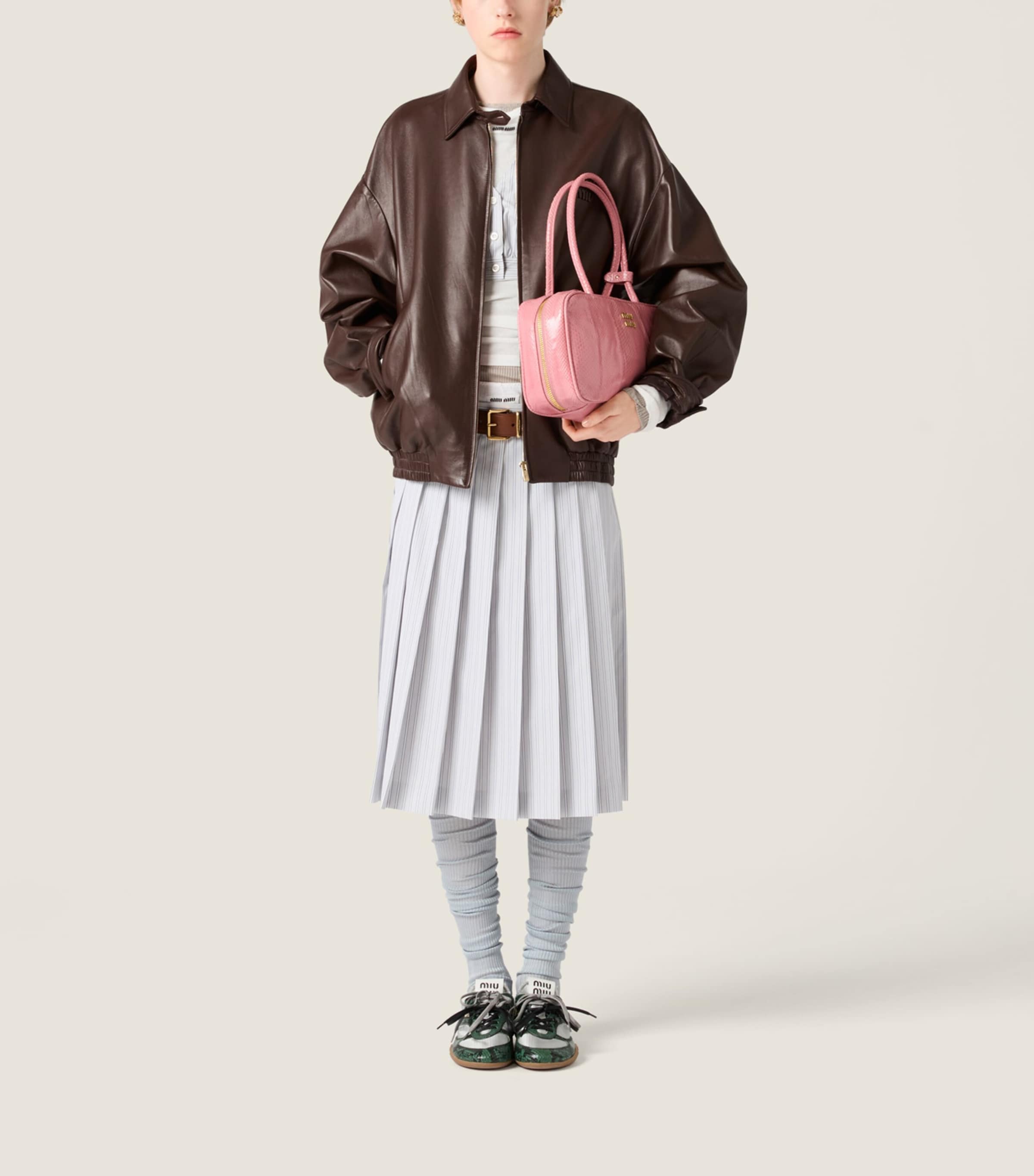Miu Miu Womens Nappa Leather Jacket Image 2
