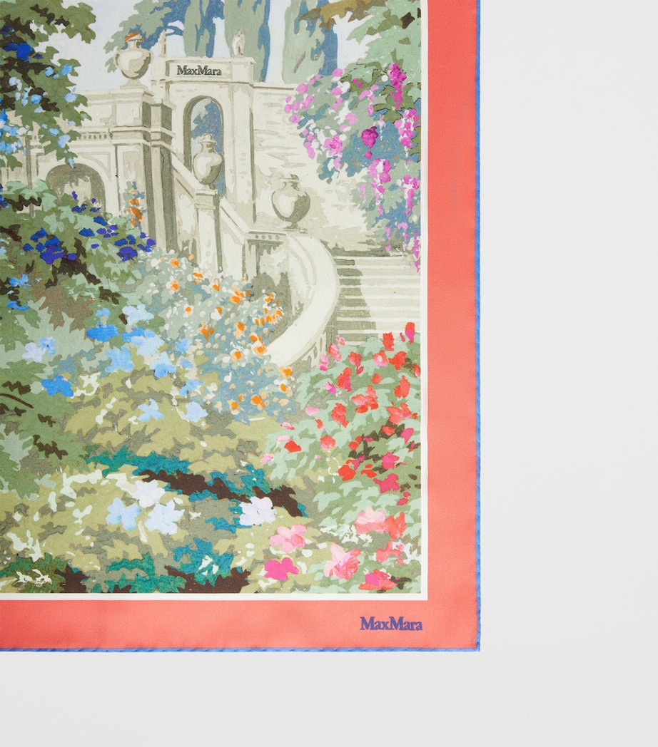 Silk Printed Scarf ANTIQUE ROSE Image 2