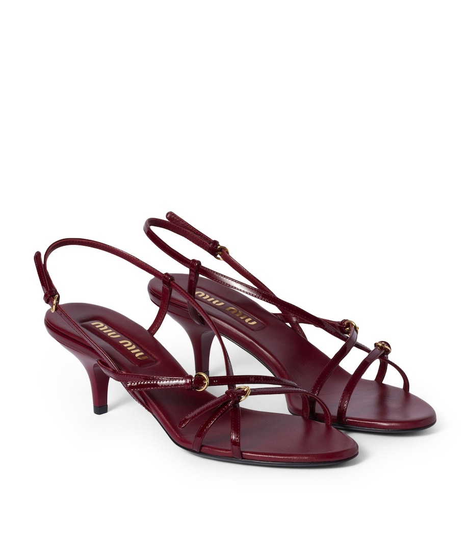 Miu Miu Patent Leather Heeled Sandals 55 Image 1
