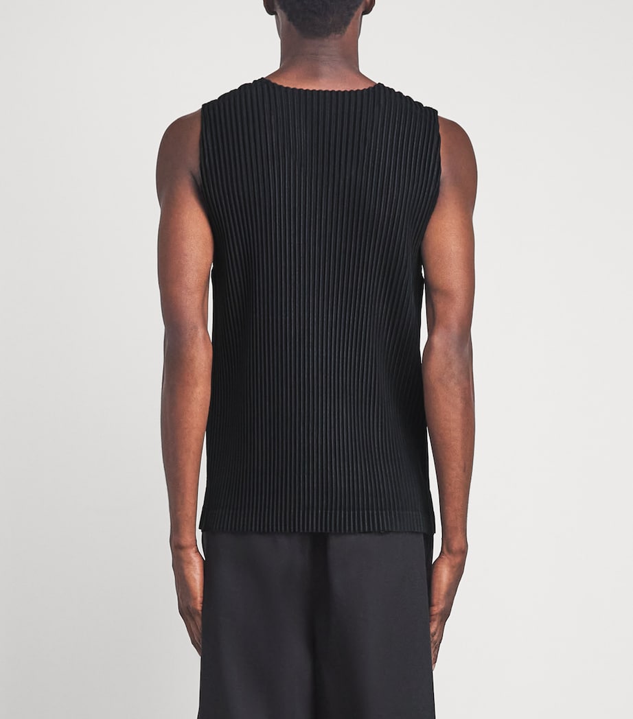 Homme Plissé Issey Miyake Mens Pleated Vest Black Image 5