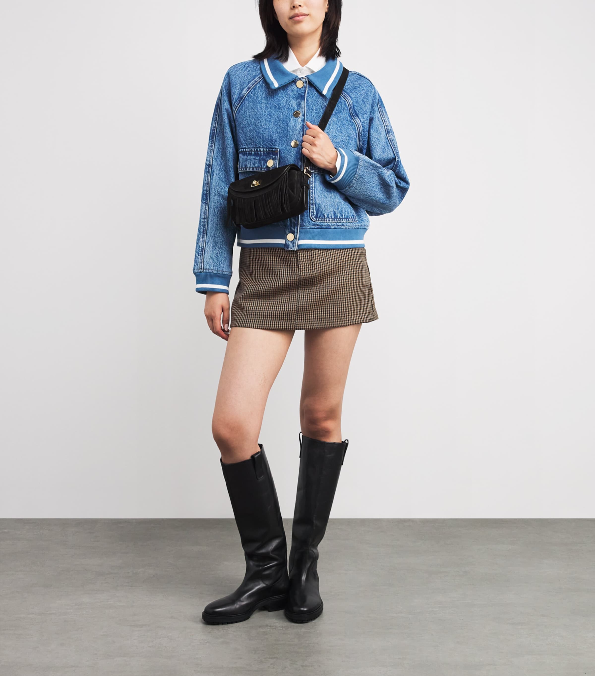 Small Suede Le Mambo Cross-Body Bag BLACK Image 2