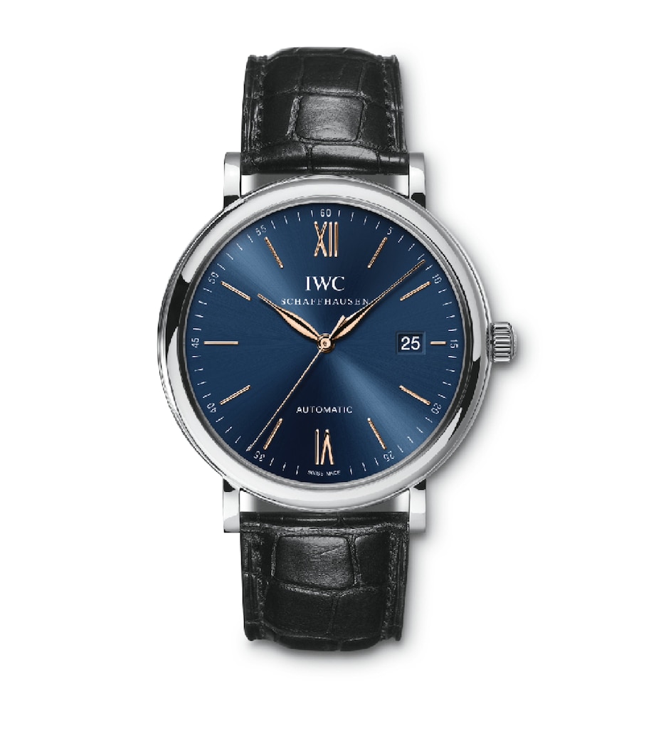 Stainless Steel Portofino Automatic Watch 40mm BLUE Image 2