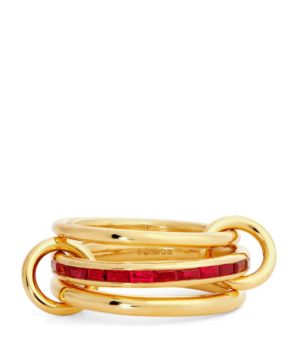 Spinelli Kilcollin Yellow Gold and Ruby Pyrus Ring Yellow Gold