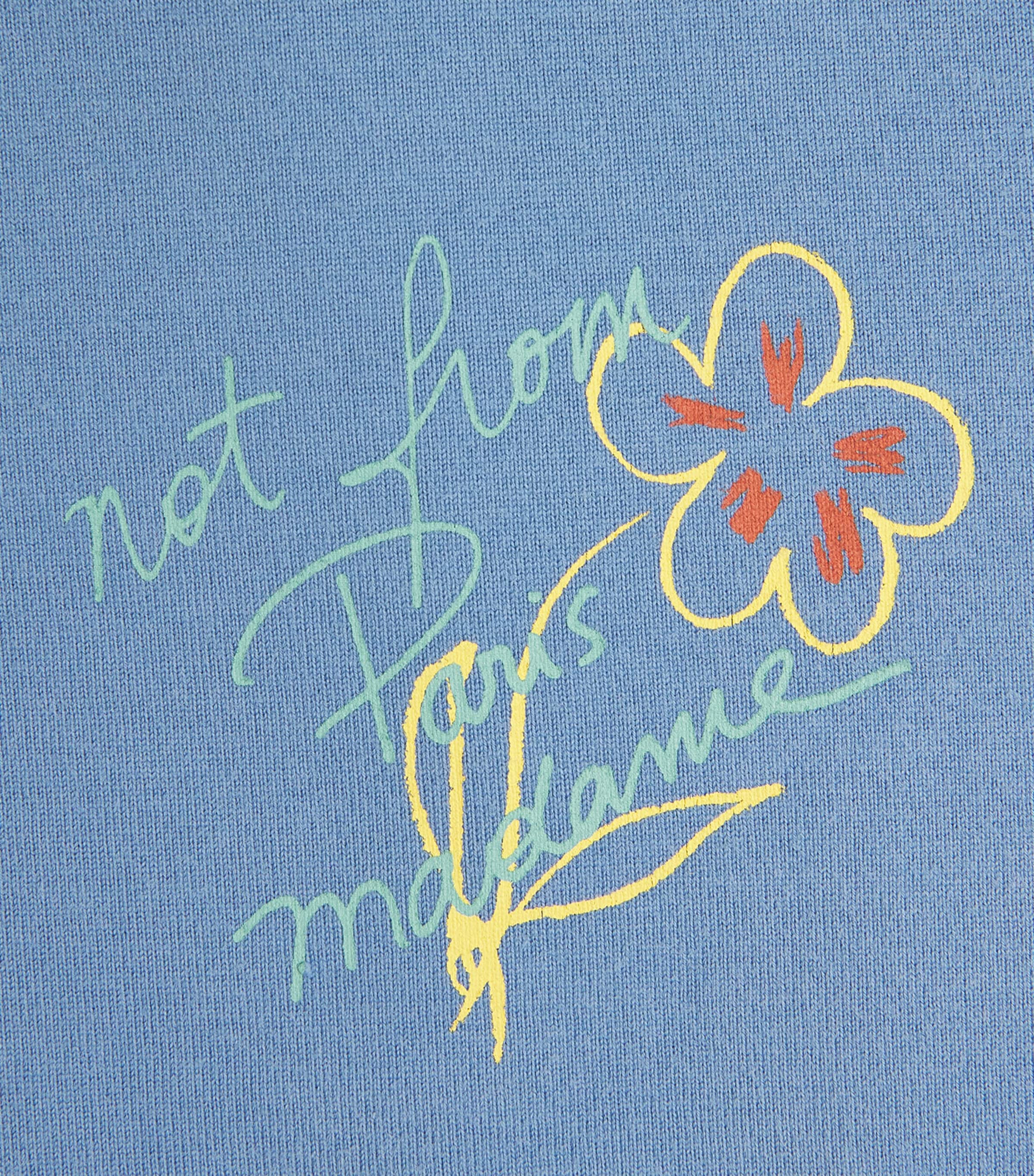 Drôle de Monsieur Mens Cotton Esquisse Slogan T-Shirt Light Blue Image 6