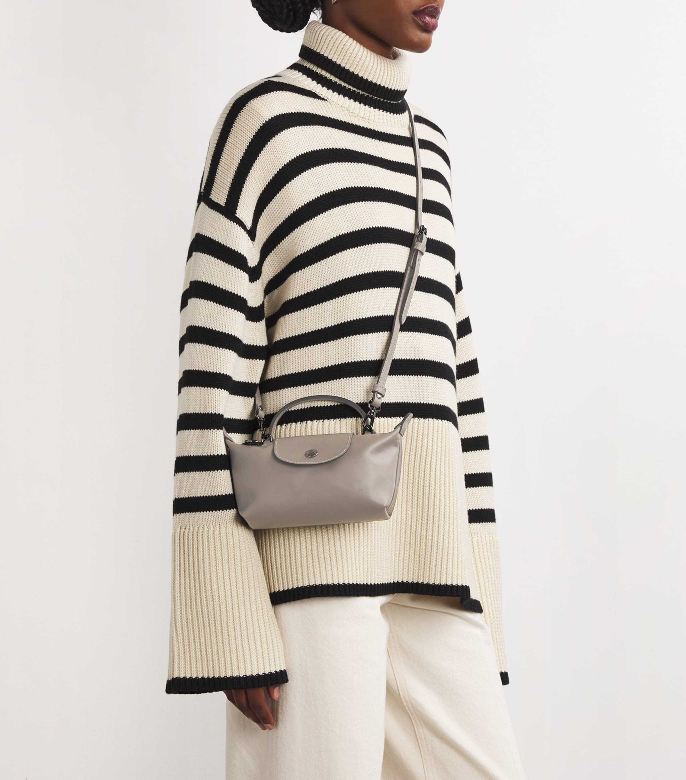 Extra-Small Leather Le Pliage Xtra Pouch P55 TURTLEDOVE Image 2