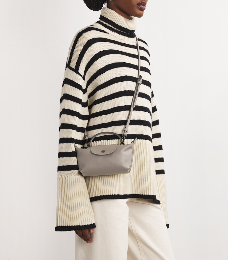 Extra-Small Leather Le Pliage Xtra Pouch P55 TURTLEDOVE Image 2