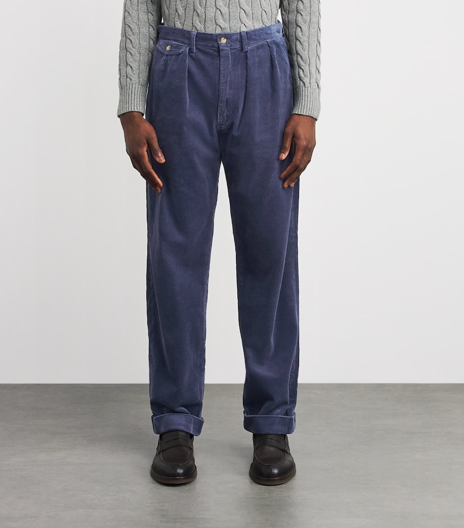 Corduroy Whitman Trousers NAVY Image 3