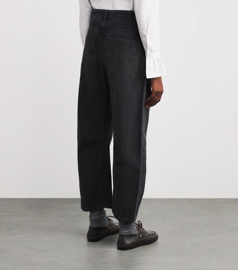 Patch Pocket Engineered Jeans BLACK WASH Image 4