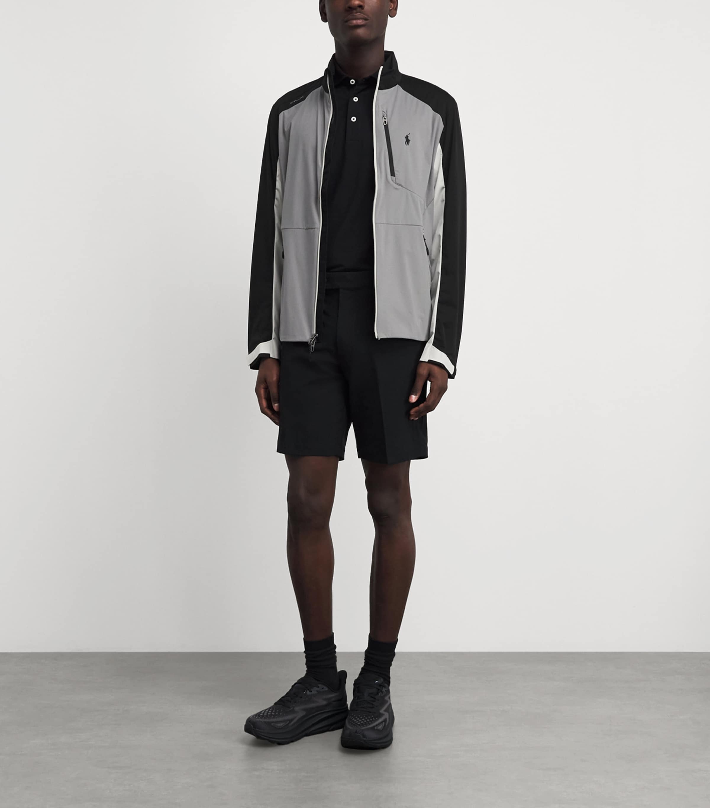 RLX Ralph Lauren Mens Colour-Block Packable Jacket Perfect Grey Multi Image 2