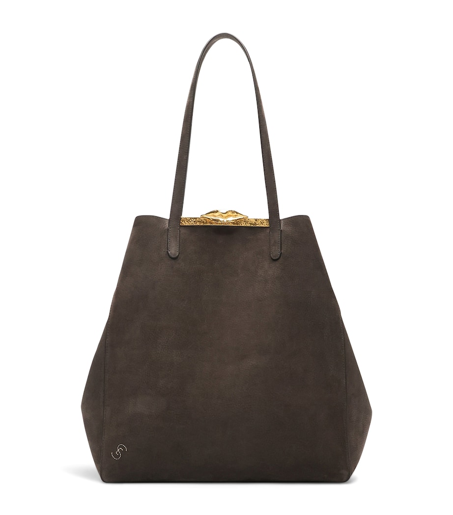 Schiaparelli Lambskin Mouth Tote Bag Dark Grey Image 1