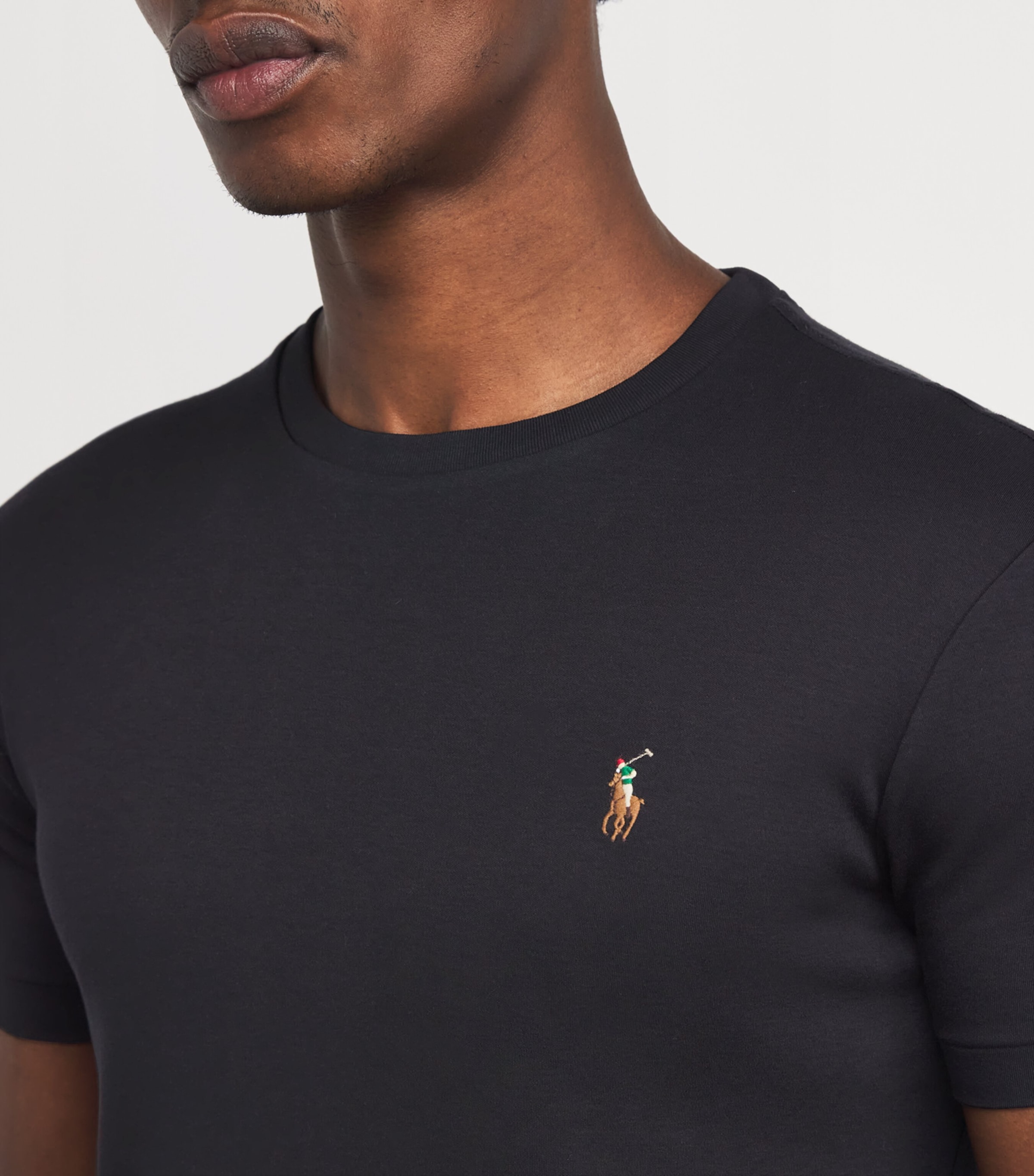 Pima Cotton T-Shirt POLO BLACK Image 6