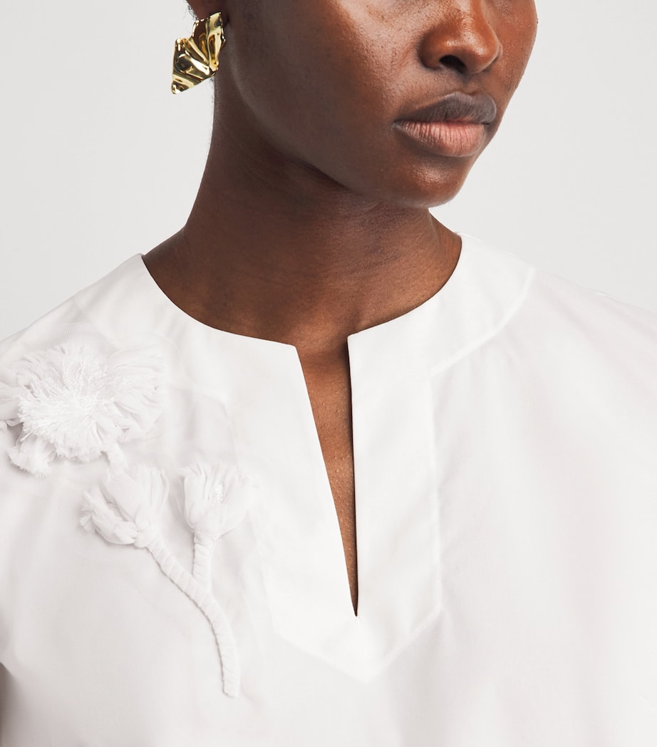 Huishan Zhang Womens Poplin Matis Top White Image 3