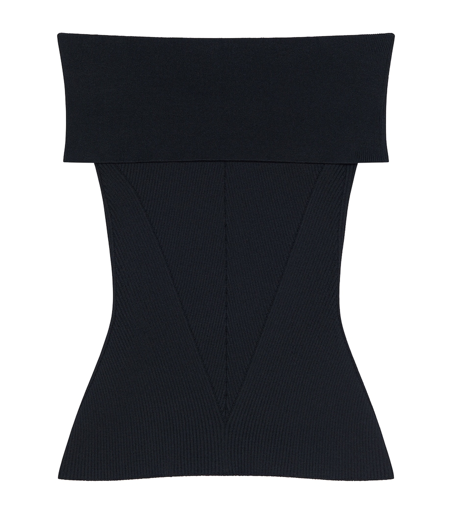 Off-The-Shoulder Top BLACK Image 1