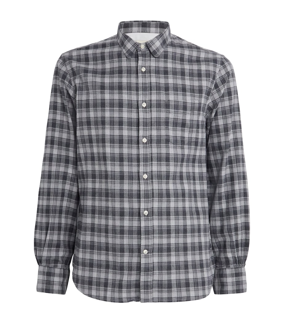 Cotton Check Lipp Shirt MIDGREY/DARKGREY Image 1