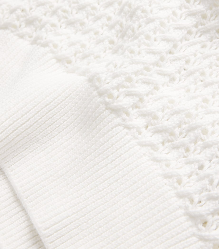 Open-Knit Ferns Tank Top SNOW WHITE Image 5