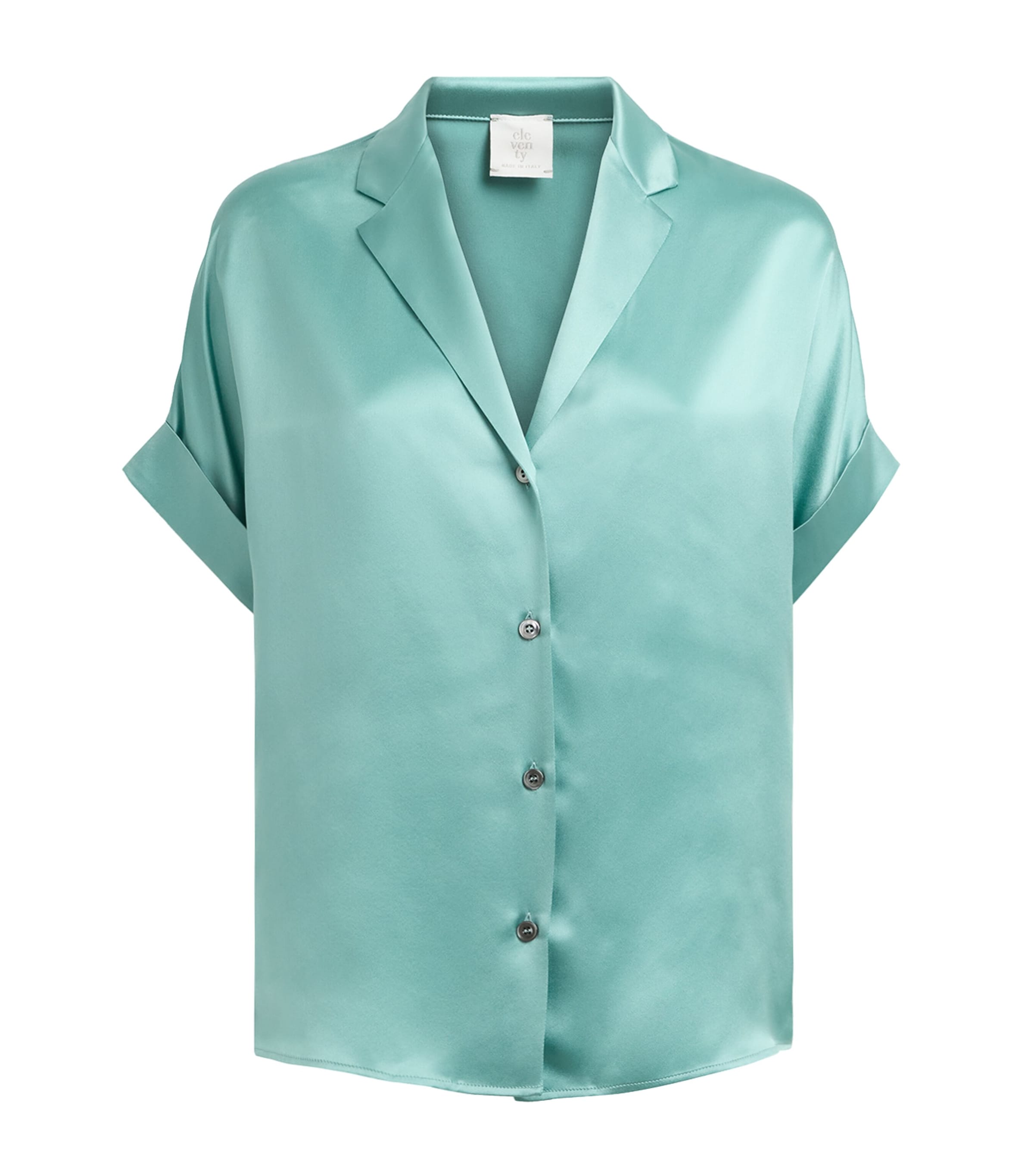Eleventy Womens Silk Short-Sleeve Shirt Giada Image 1