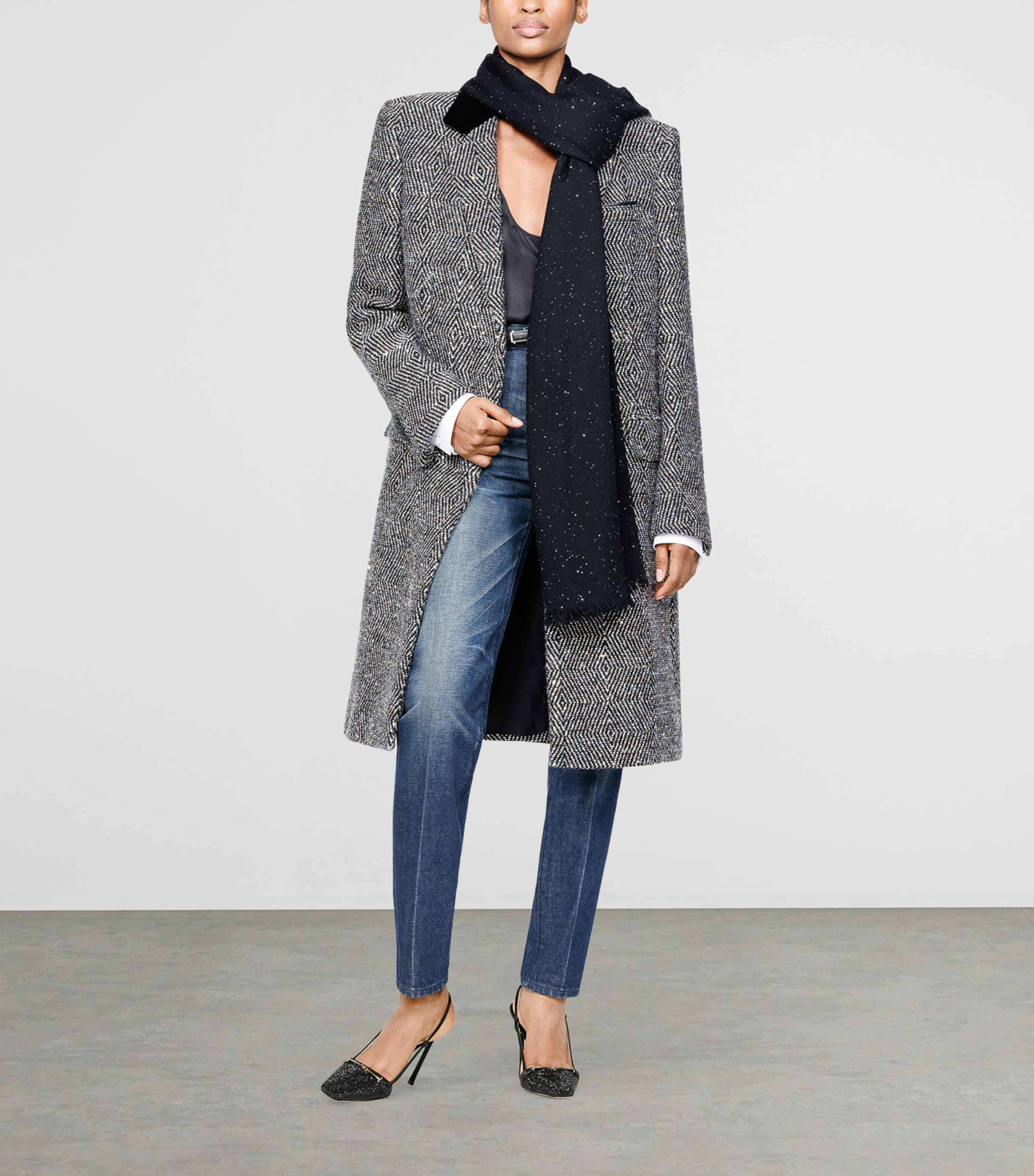 TOM FORD Cashmere Sequinned Scarf Naa Image 2