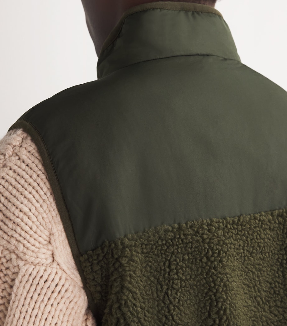 Barbour Mens Newlan Fleece Gilet Olive Image 6