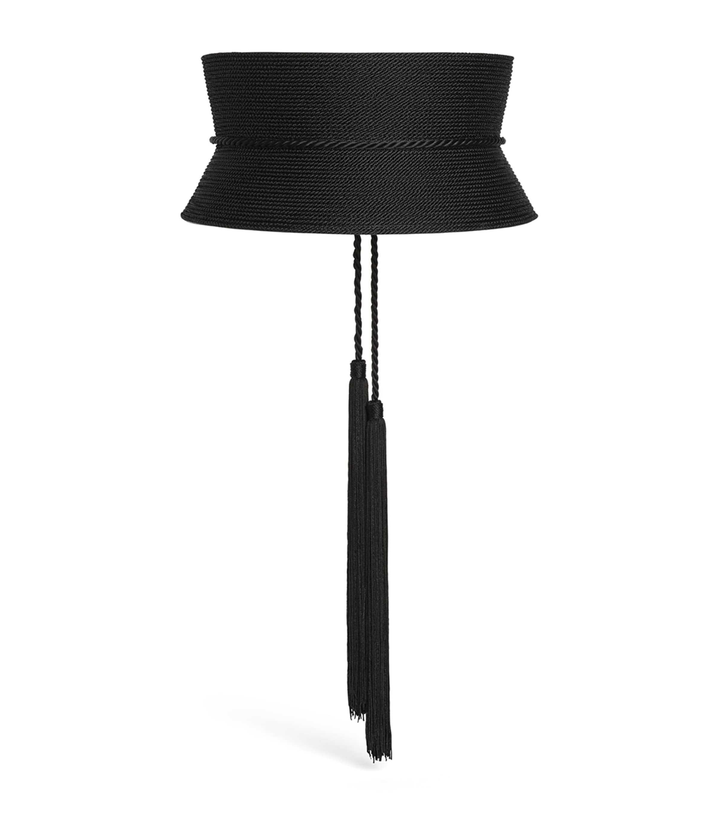 Alaïa Calfskin-Cord Tassel Bustier Noir Image 2