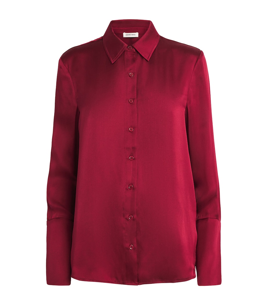 Silk-Blend Amanda Shirt BURGUNDY Image 1