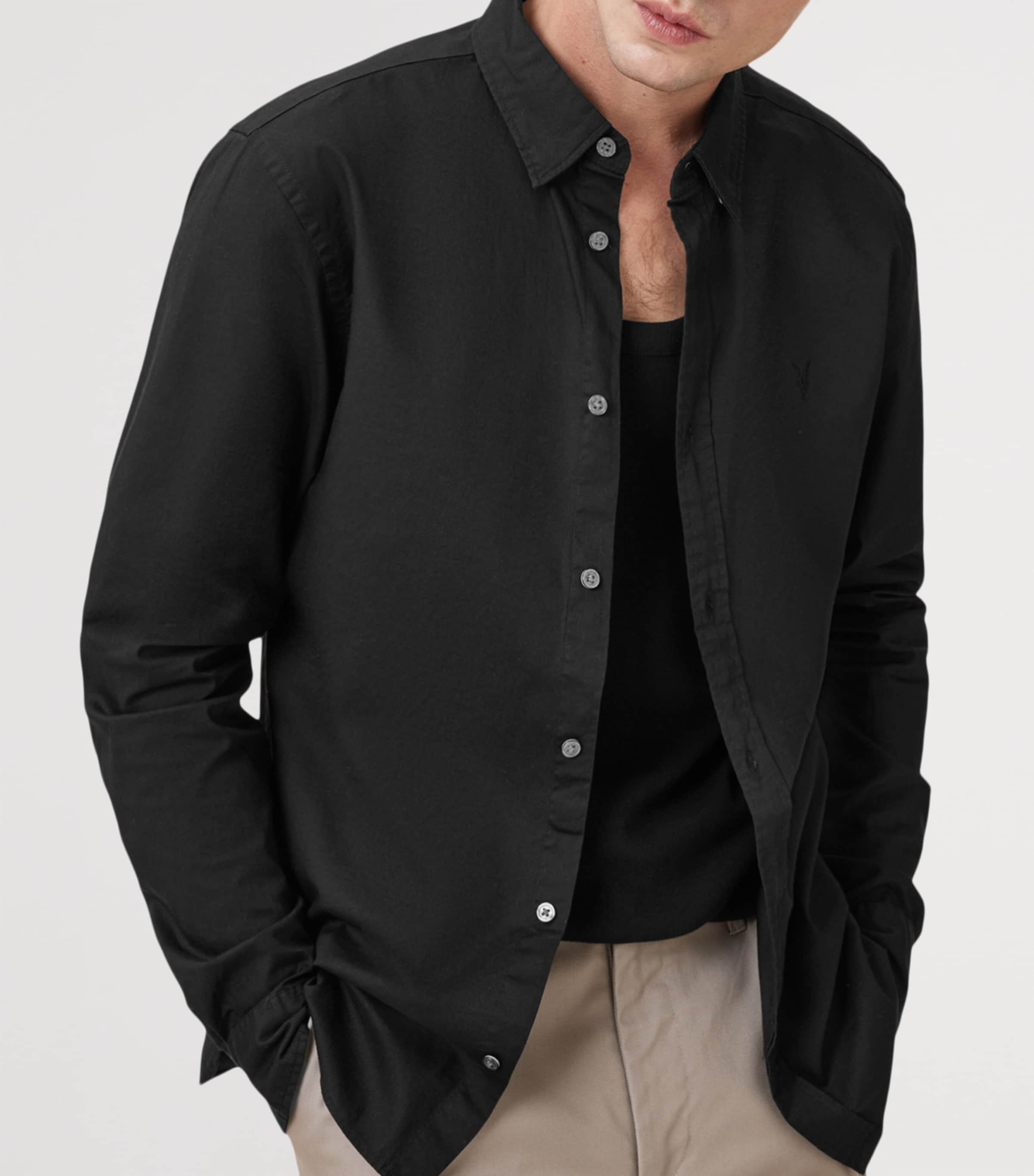 Stretch-Cotton Hawthorne Shirt BLACK Image 8