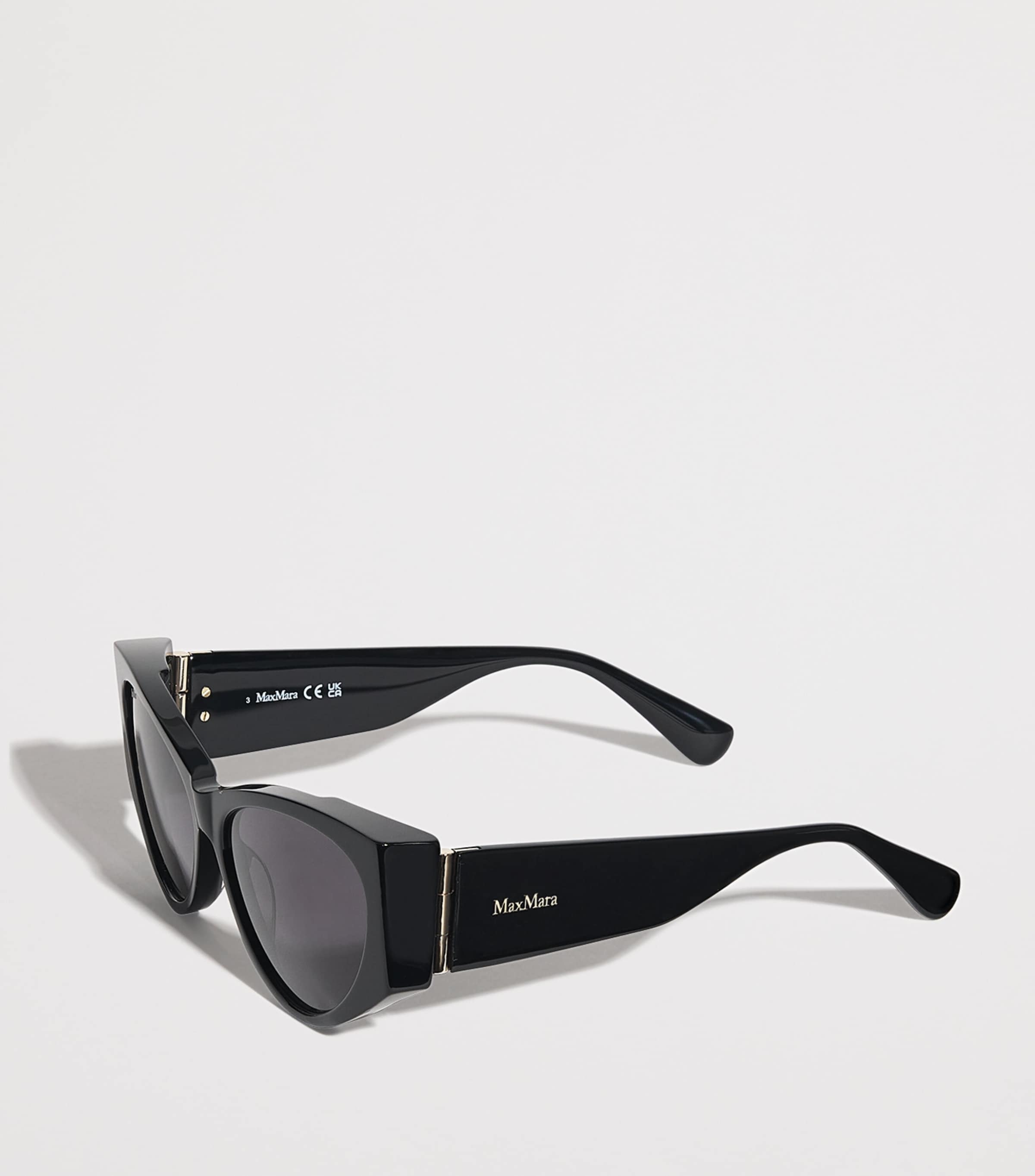 Acetate Cat Eye Sunglasses BLACK Image 2