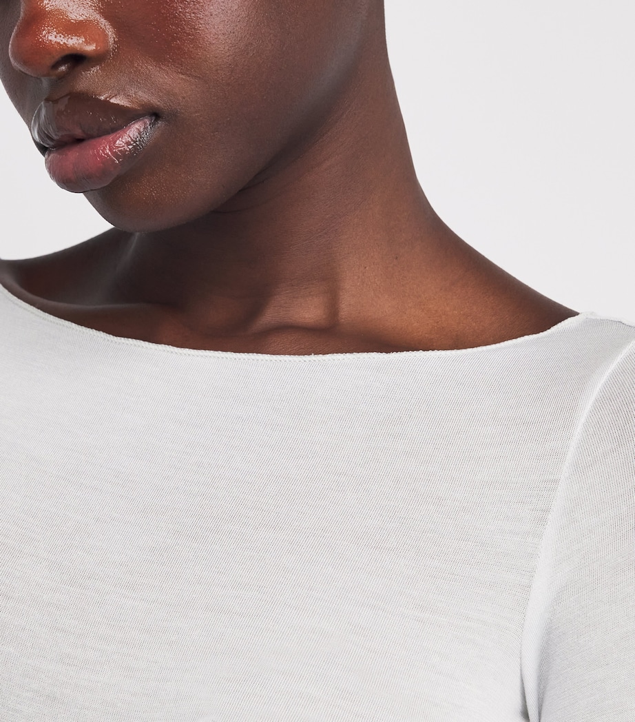 Modal-Blend Boat-Neck T-Shirt MIST Image 6