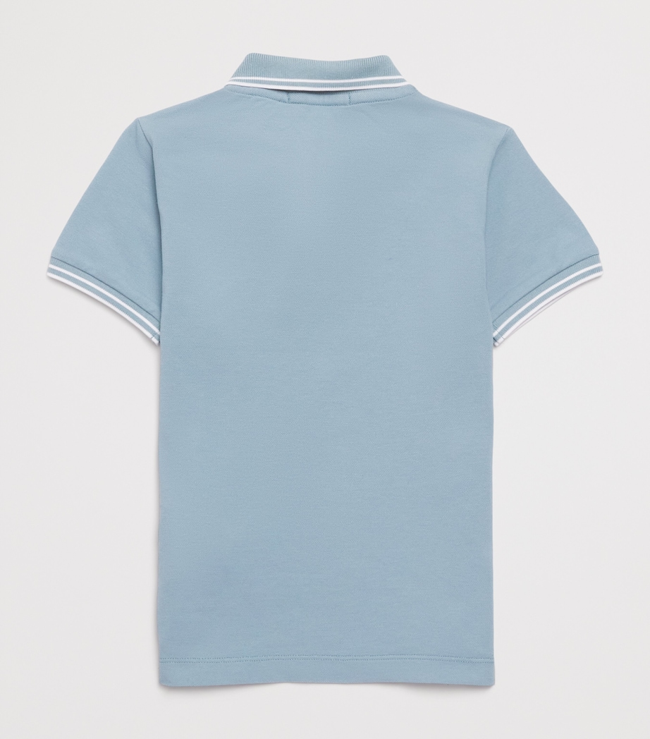 Logo-Patch Polo Shirt (4-14 Years) V004ASKY BLUE Image 2