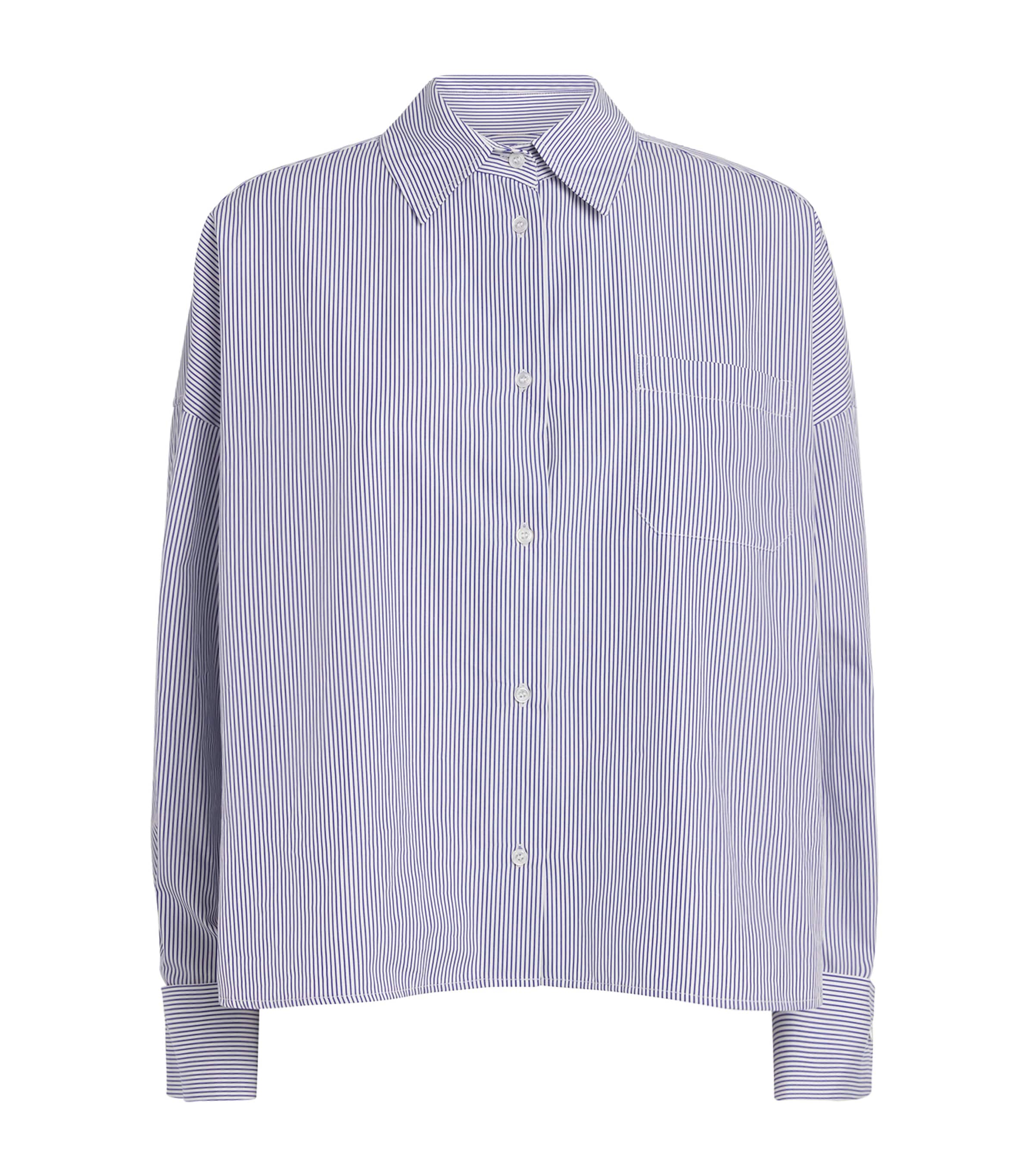 Weekend Max Mara Arturo Striped Cotton Shirt In Blue