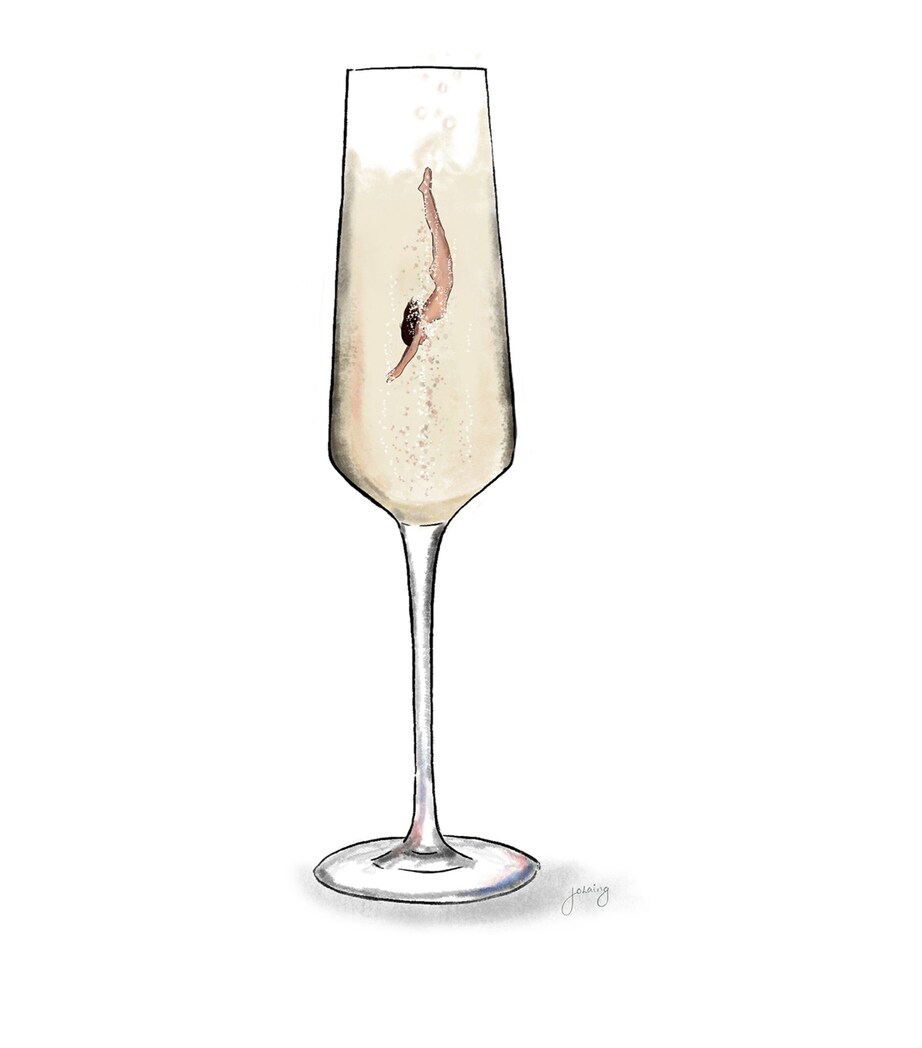 Make A Splash Champagne A3 Print MULTI Image 1