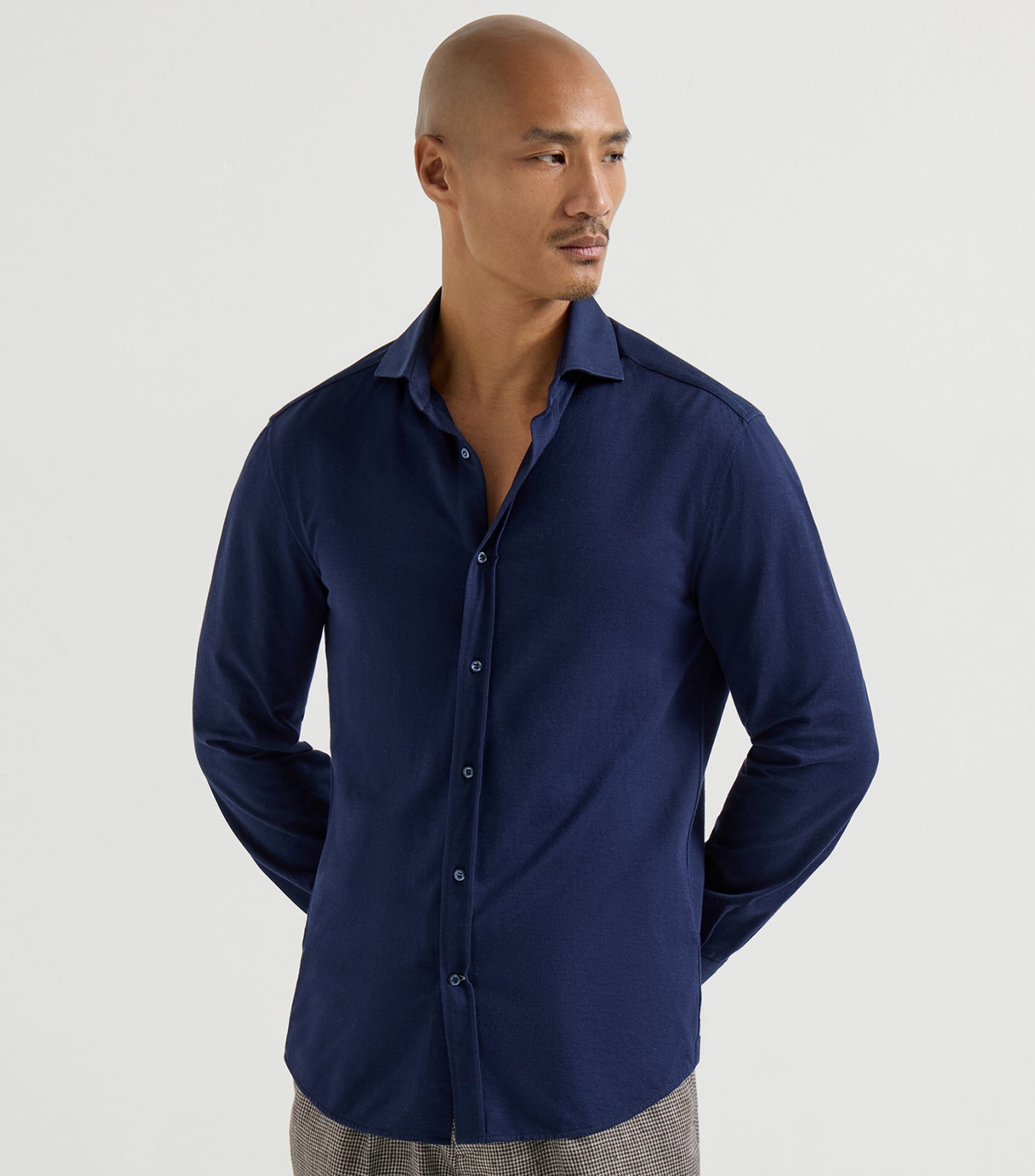 Brunello Cucinelli Mens Cotton Piqué Shirt Image 3