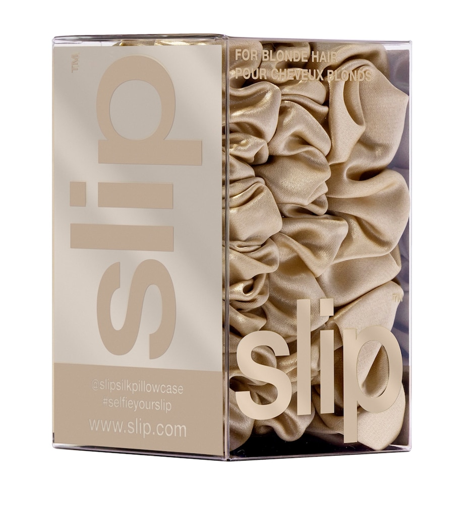 Silk Back To Basics Scrunchies (Set of 3) BLONDE Image 3