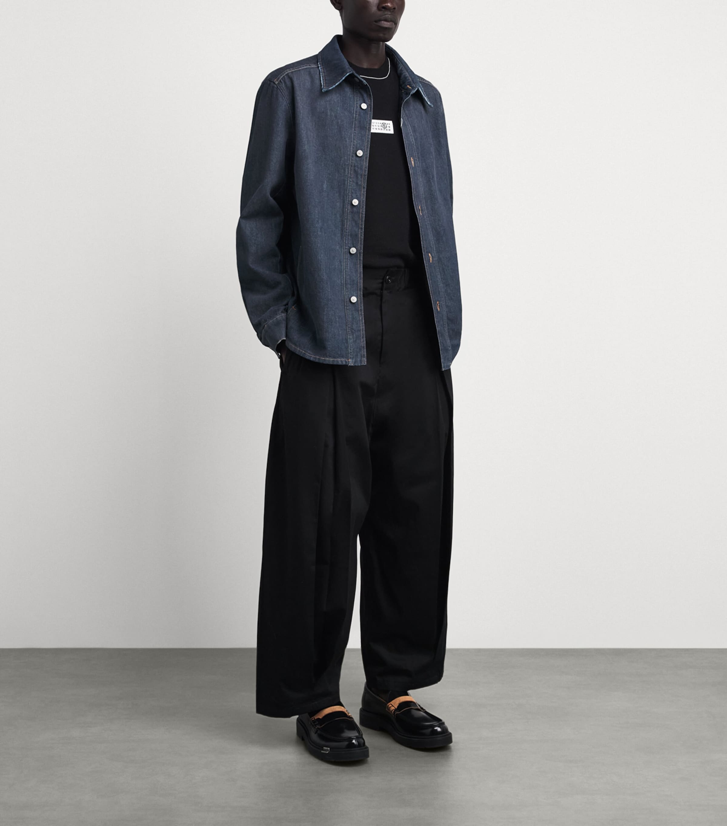MM6 Maison Margiela Mens Denim Overshirt Blue Image 2