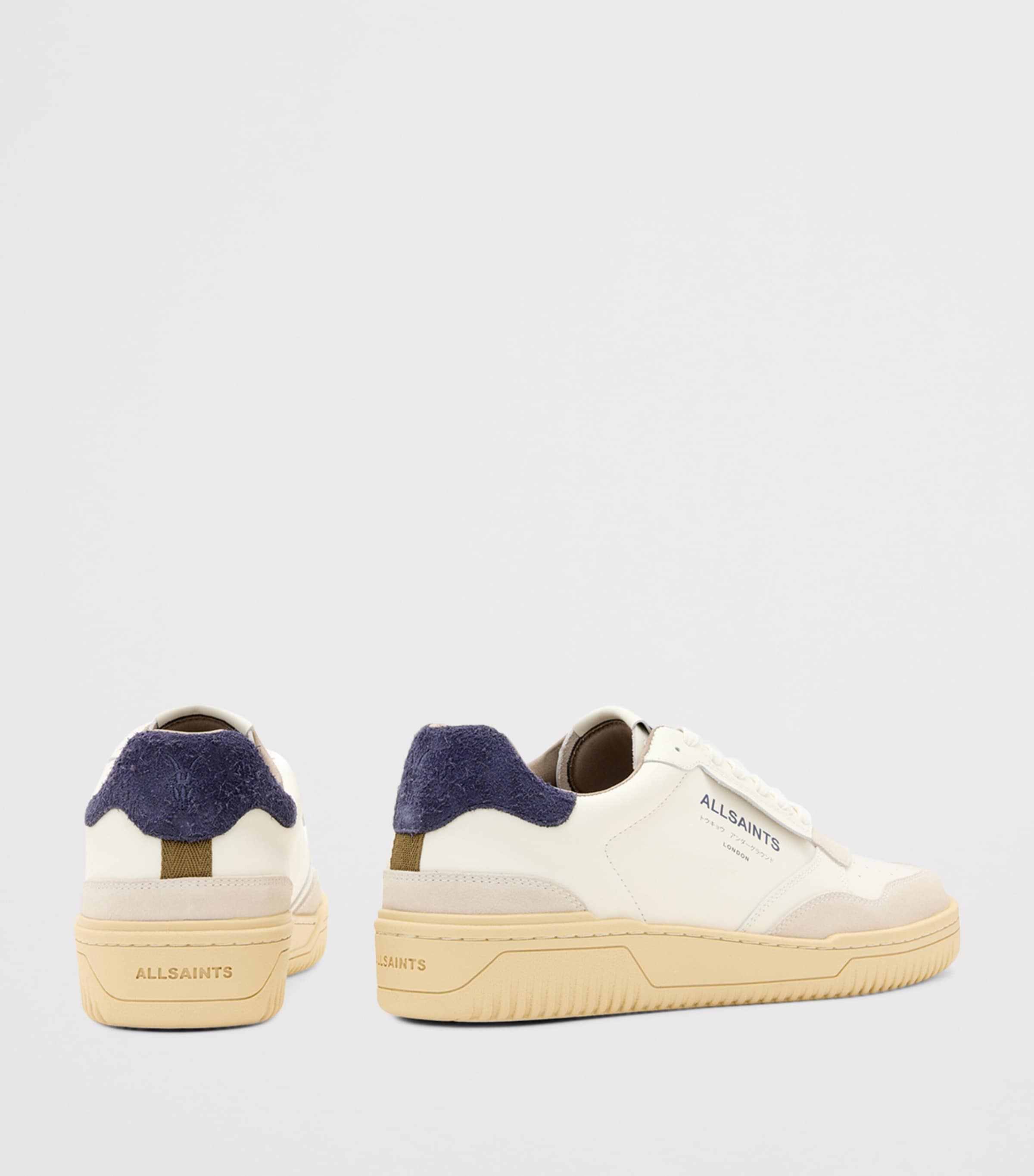 Leather Regan Sneakers WHITE/BLUE Image 3