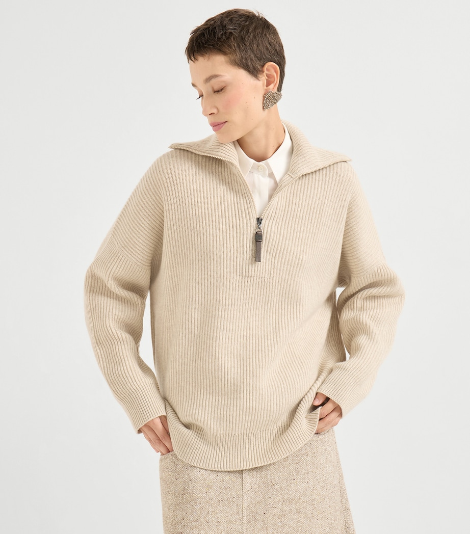 Cashmere Quarter-Zip Sweater C9731 Image 2